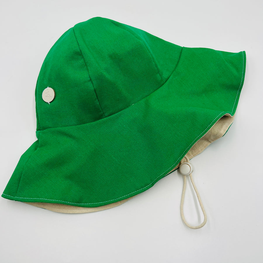 Adult Summer Hat (Green Linen)