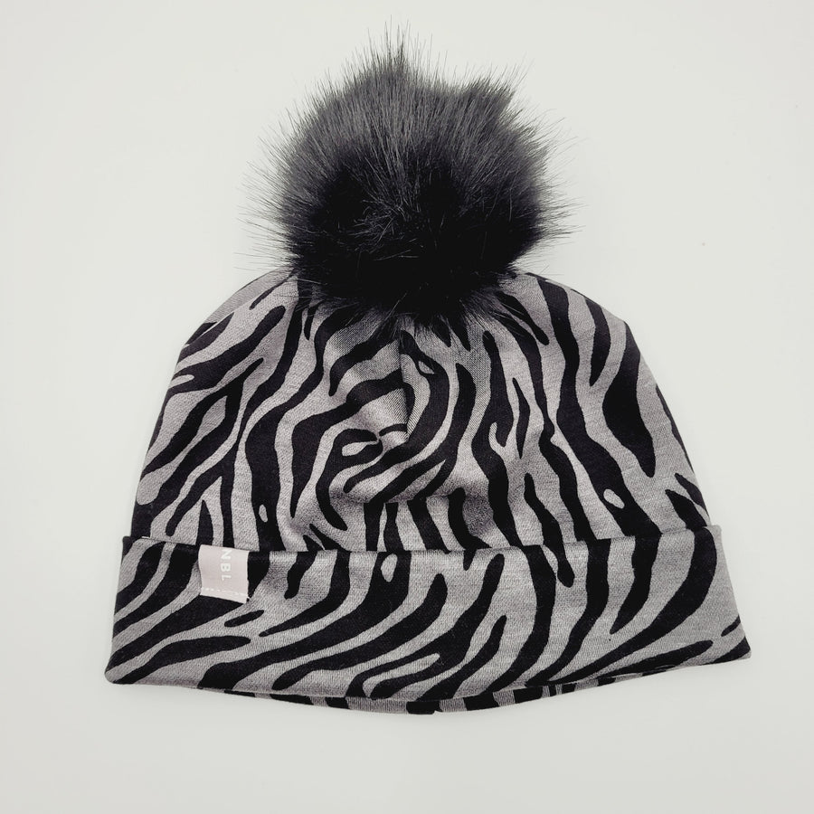 Adult Beanie Hat (Zebra)