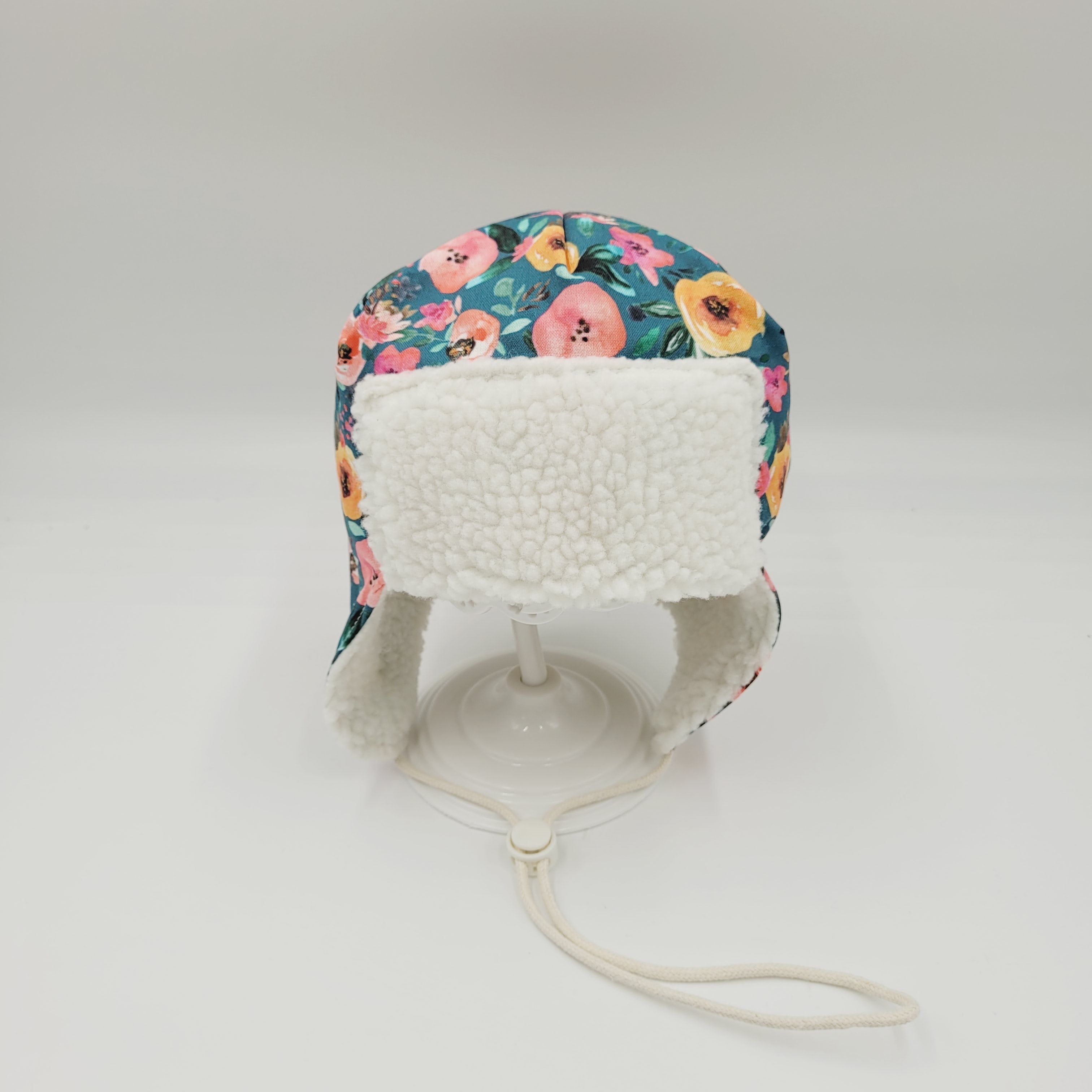 Pilot Hat (Teal Floral)