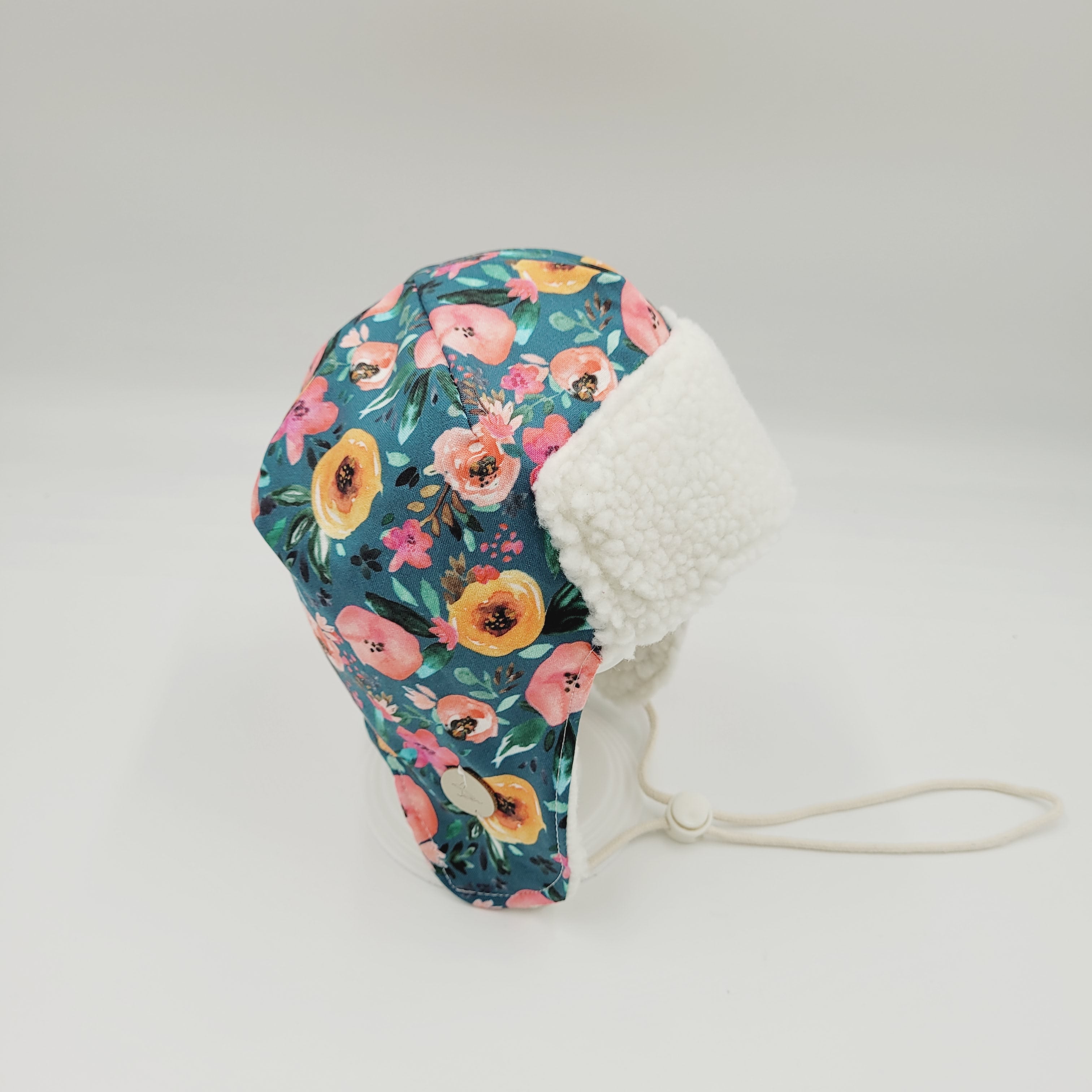 Pilot Hat (Teal Floral)