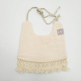 Boho Bib with Trim (Red Rose)