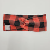 Adult Knot Headband  (Buffalo Plaid)