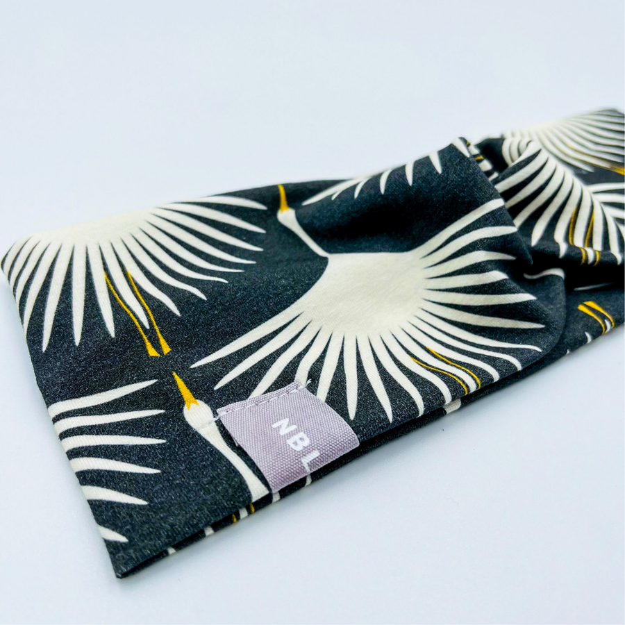 Knot Headband  (Black Swans)