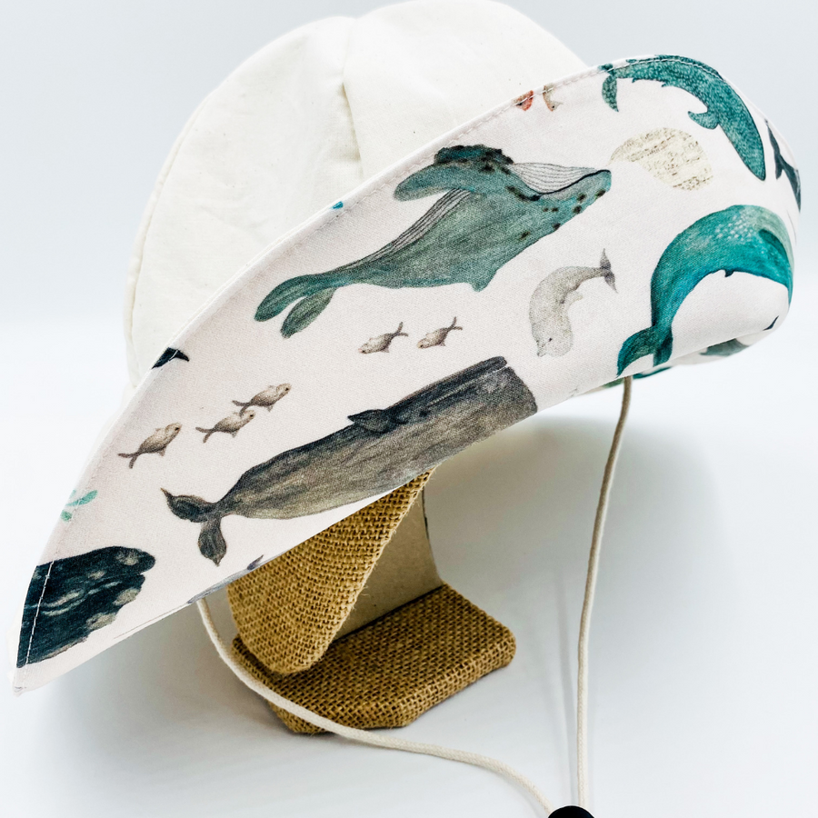 Mommy and Me, Adult Summer Hat (Whale Song)