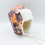 Pilot Hat (Peach Floral)