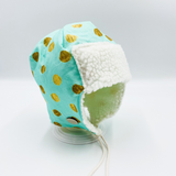 Pilot Hat (Dots Gold Mint)
