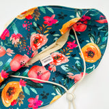 Adult Summer Hat (Teal Floral)