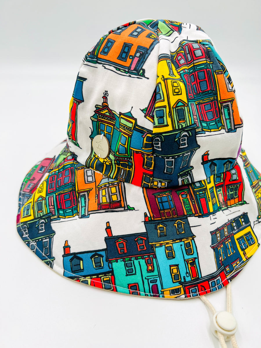 Summer Hat (Jelly Bean Houses) 0-3 months