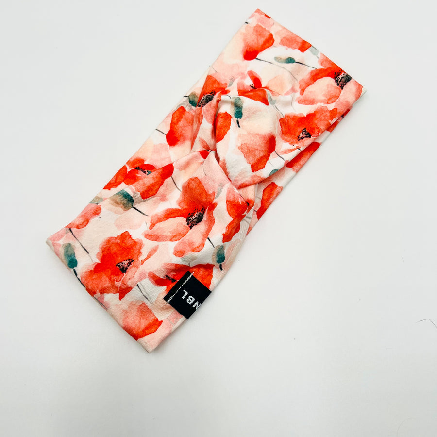 Adult Knot Headband  (Poppy)