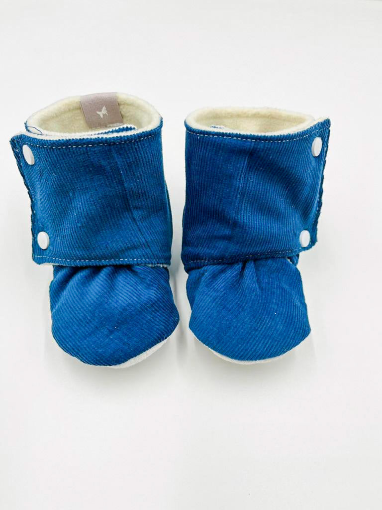 Baby Booties (Blue corduroy)