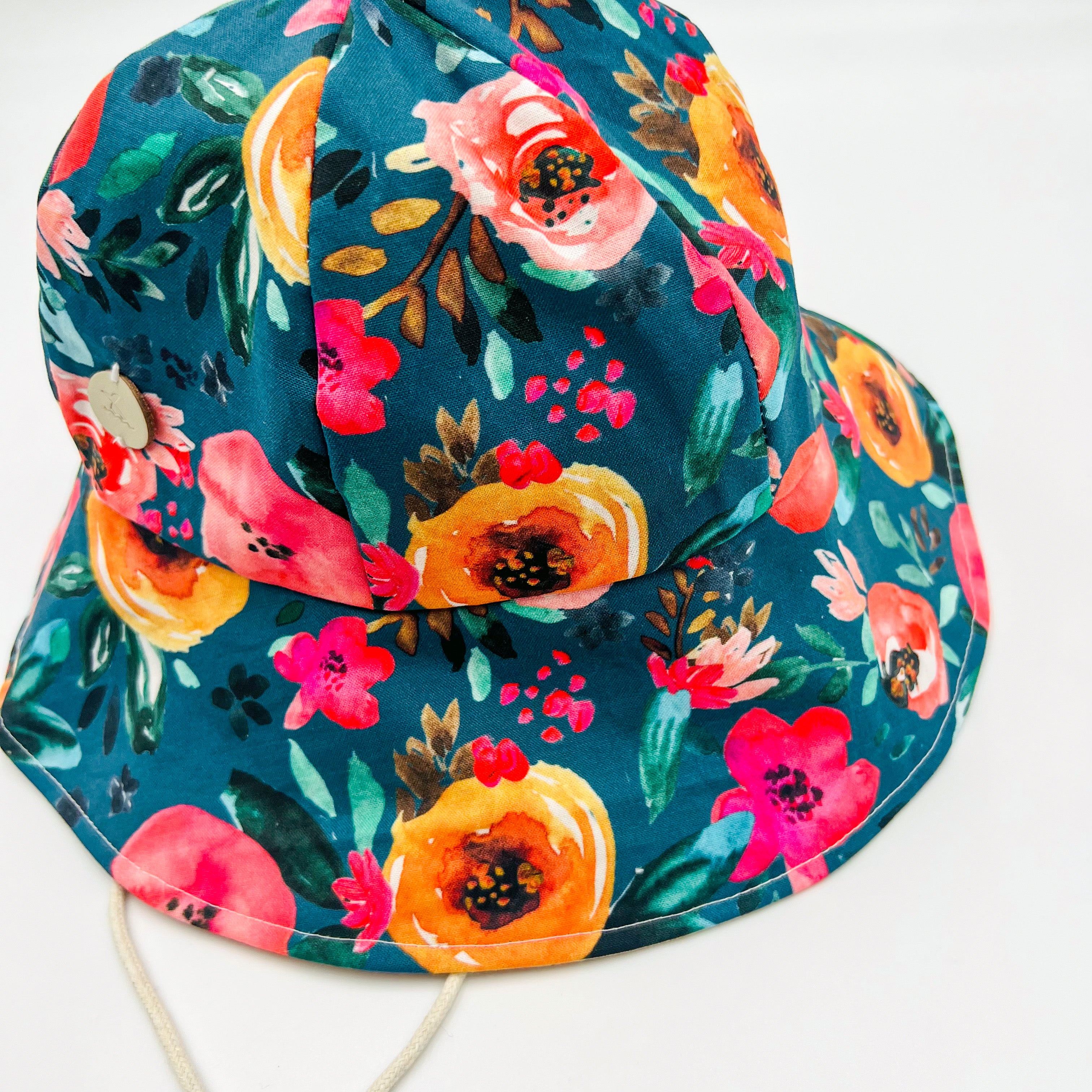 Summer Hat (Teal Floral)