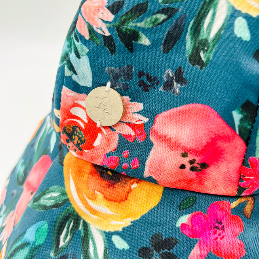 Summer Hat (floral teal bright)
