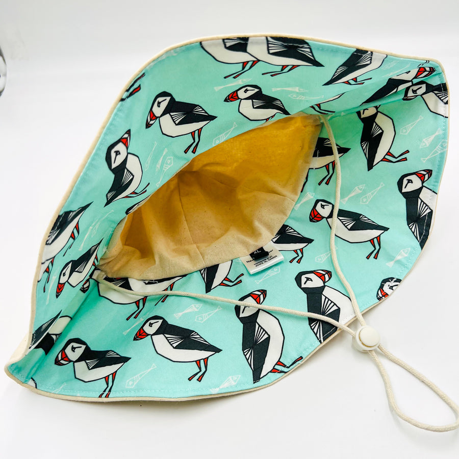 Mommy and Me, Adult Summer Hat (Mint Puffin)
