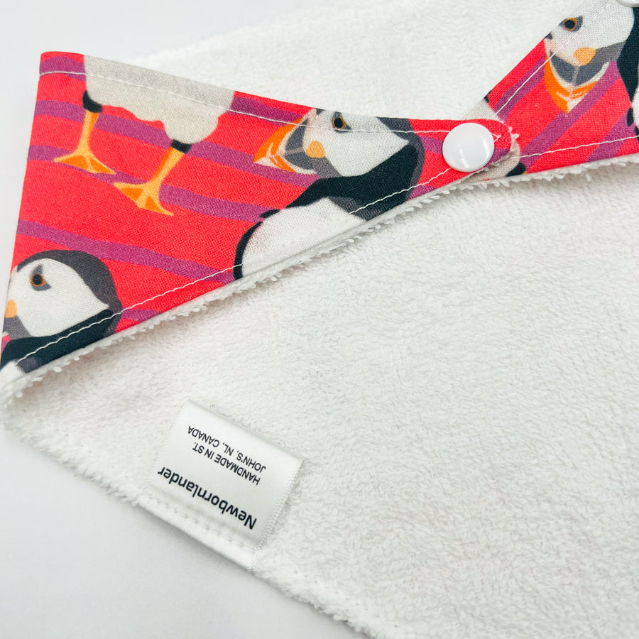 Bandana Bib (Coral Puffin)